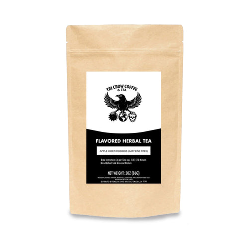 Tri Crow Coffee and Tea - Flavored Herbal Tea - Apple Cider Rooibos Caffeine Free