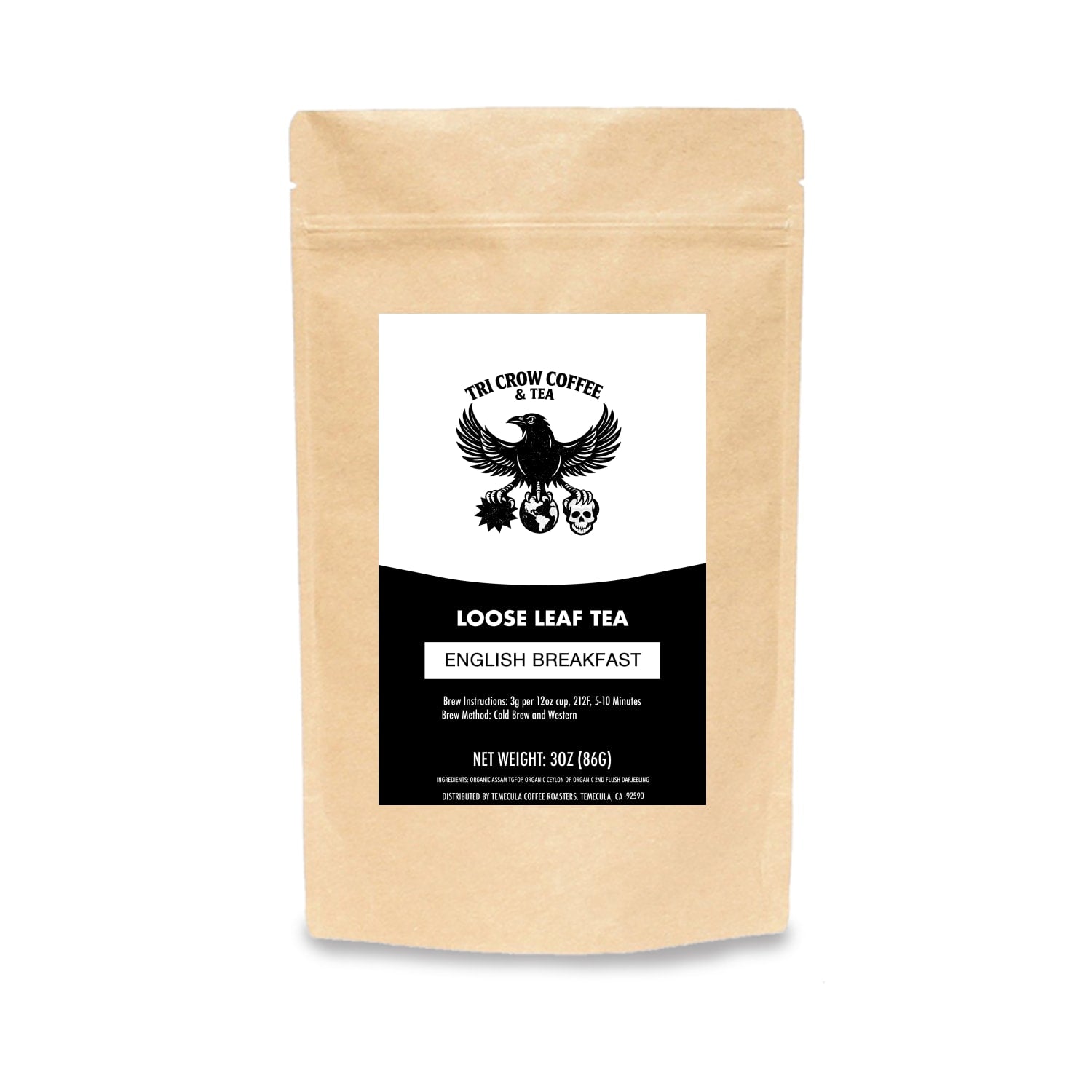 Tri Crow Coffee and Tea - Loose Leaf Tea - English Breakfast